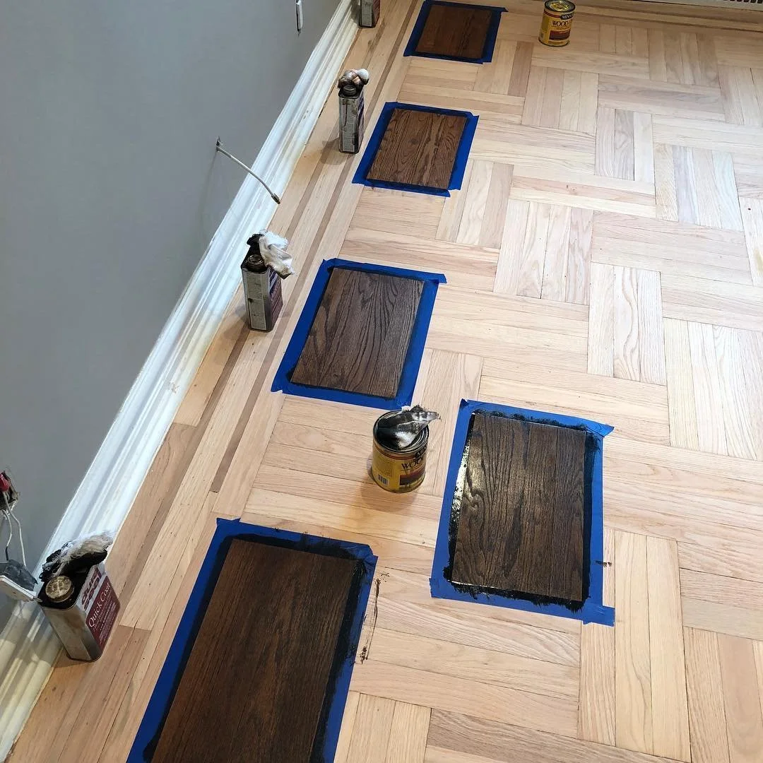Choices choices. #coopproject #larchmont #hardwoodfloors #interiors #interiordesign #renovation