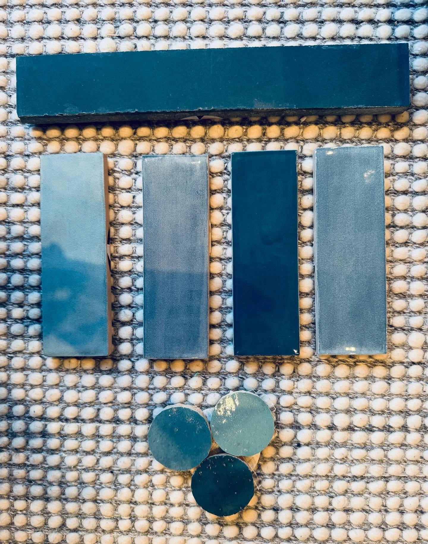 Obsessed with these tiles! #HHInteriors #DesignDetails #TileGoals #MaterialMatters #ModernMeetsClassic #DesignDiscovery #InteriorInspo #BehindTheDesign #ProjectPalette #DesignInProgress #SampleBoardStories #TexturedSpaces #ElevatedEveryday #Westchest