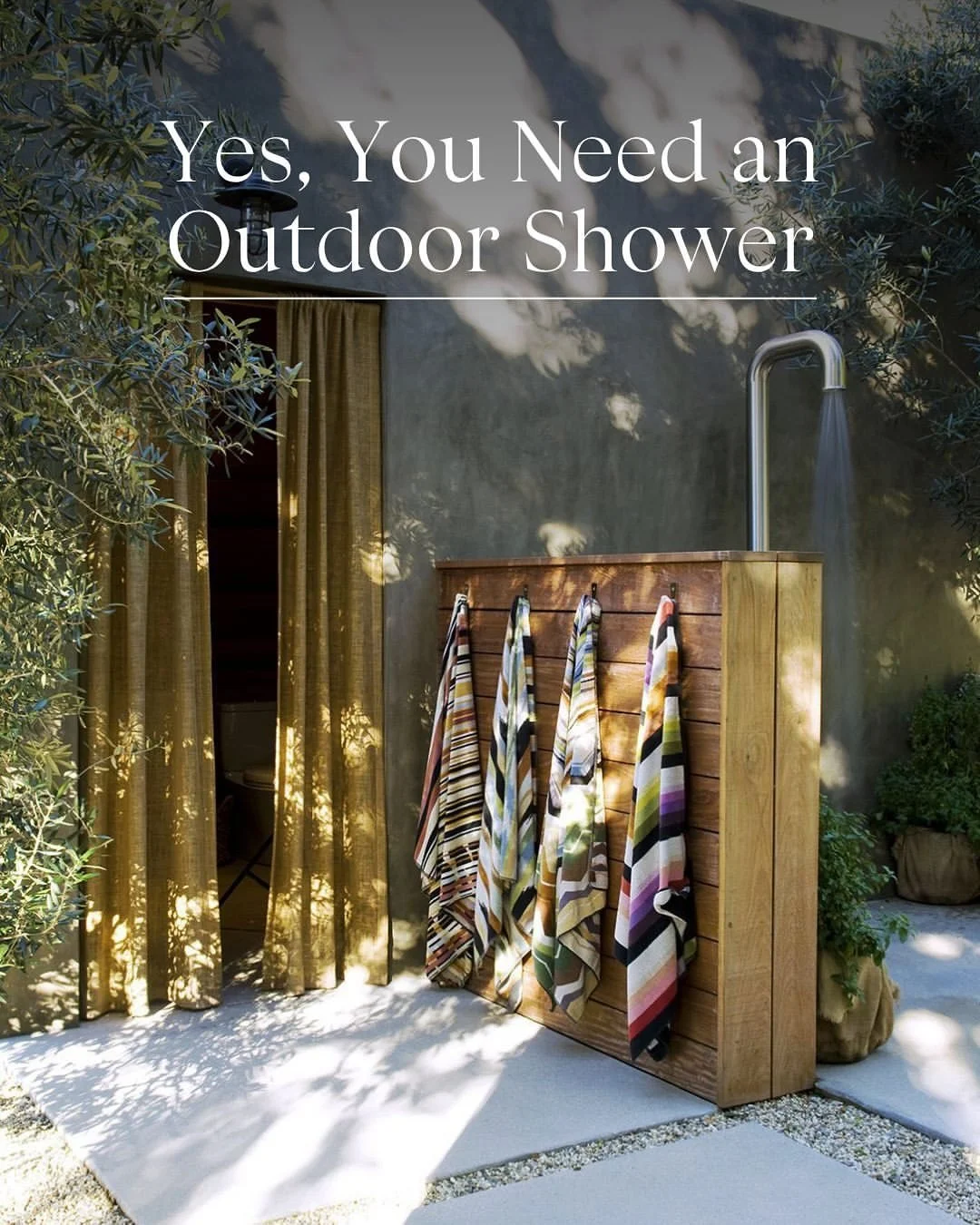 We love an outdoor shower!!

Do you know that adding an outdoor shower can increase your home&rsquo;s resale value? According to a recent report by Zillow, houses with outdoor showers can bump up an offer by 2.8 percent above the asking price. Now th