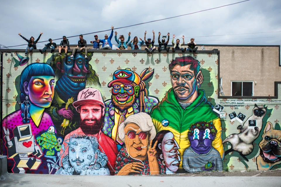 Mural curated by Kevin Ledo in Montreal, Canada, 2015. Photo by Alison Slattery