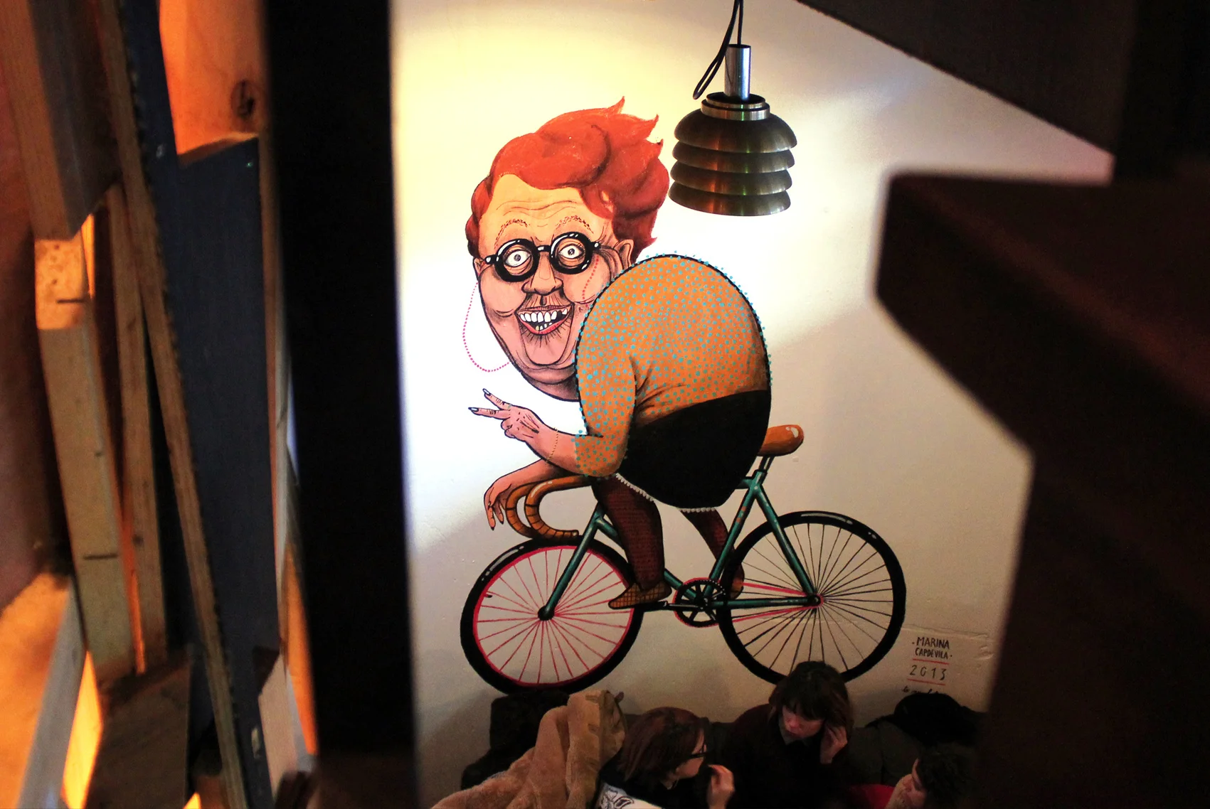 Mural painted at Basis Bar, Amsterdam, Netherlands 2014