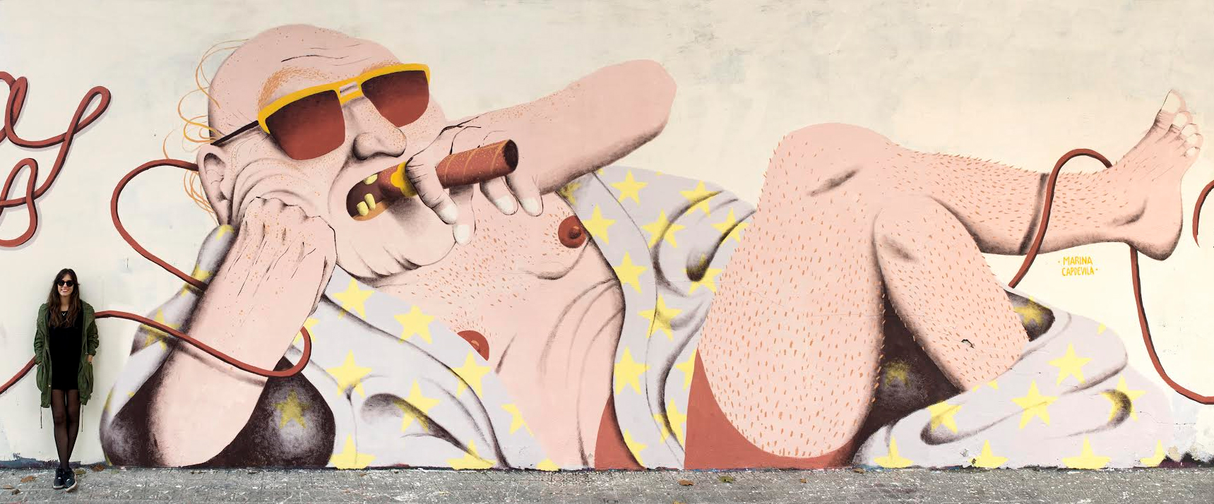 part of the mural painted next to Reskate and Amaia Arrazola during Open Walls Festival, Barcelona, Spain 2015. Photo by Laia Gutierrez