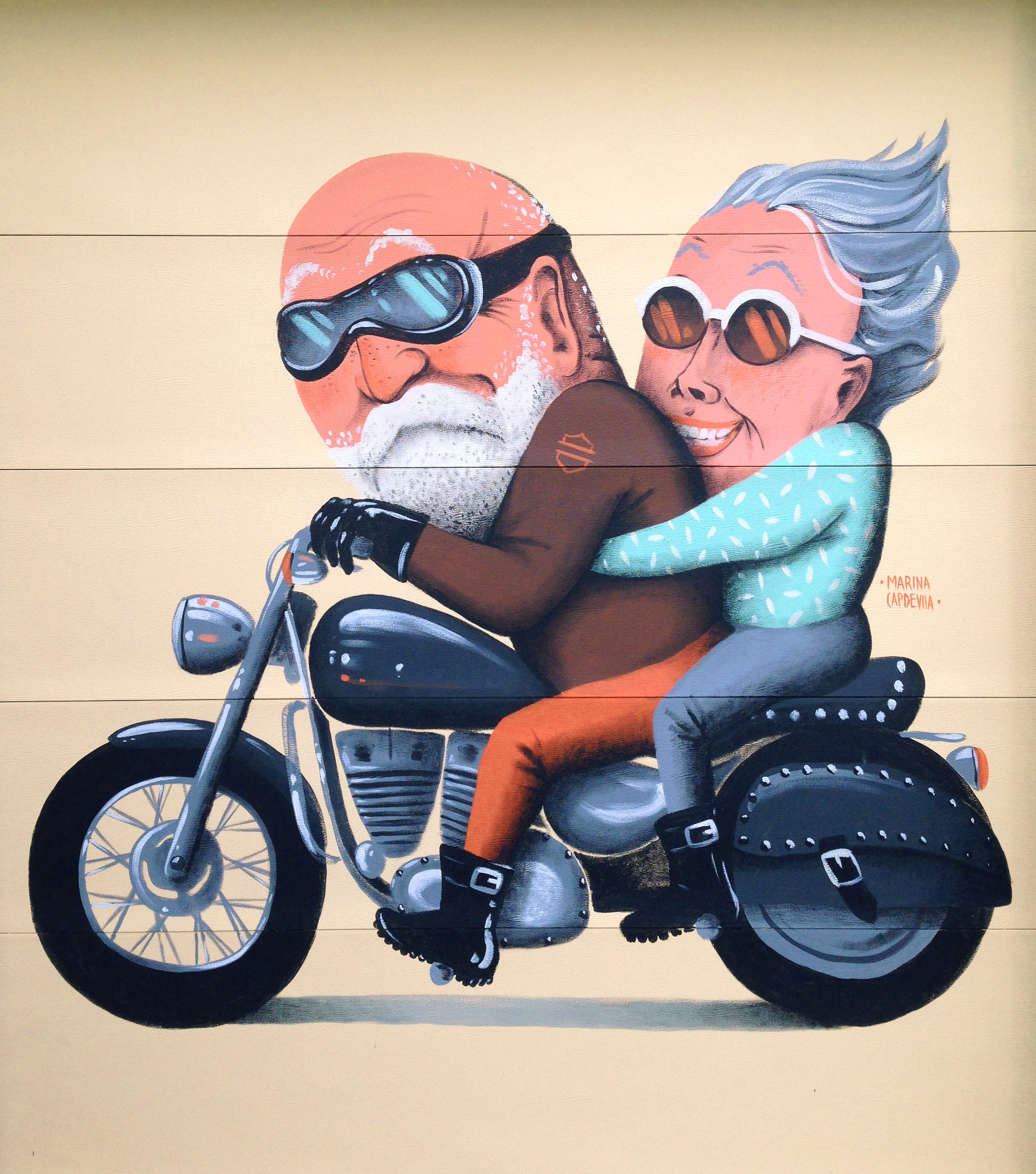 mural painted at Newman's house in Burlington, Vermont, USA 2015