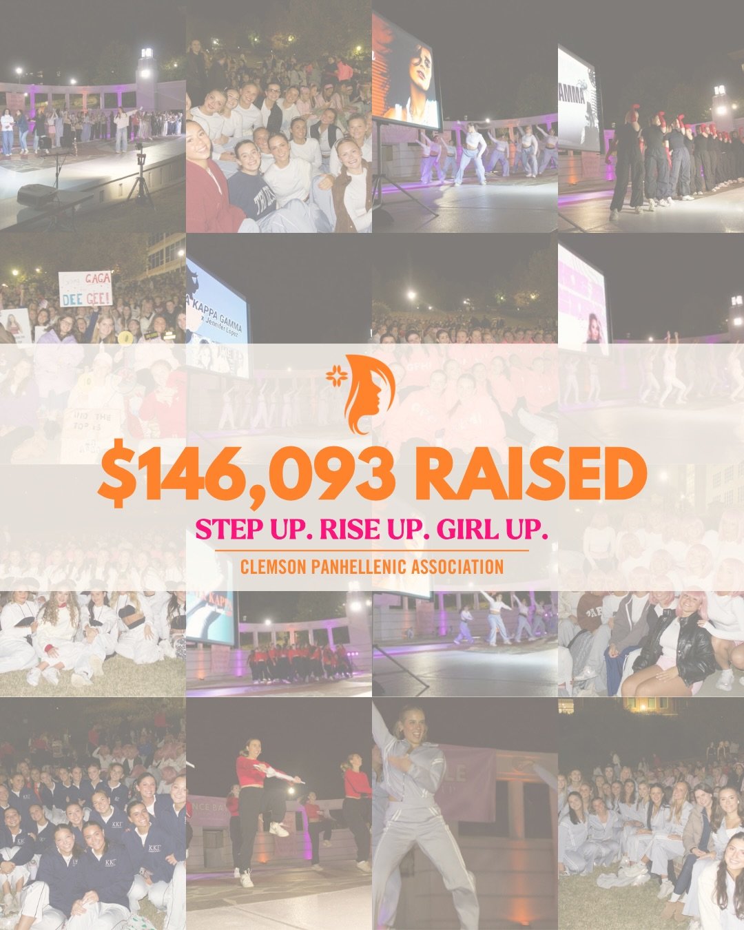 $146,093 RAISED FOR GIRLUP GREENVILLE 

Still in awe. Thank you to everyone who danced, donated, and showed up on Thursday to support @girlupgvl 🧡

A special shout out to our incredible VP of Philanthropy and Service, @claudiacportocarrero, for maki