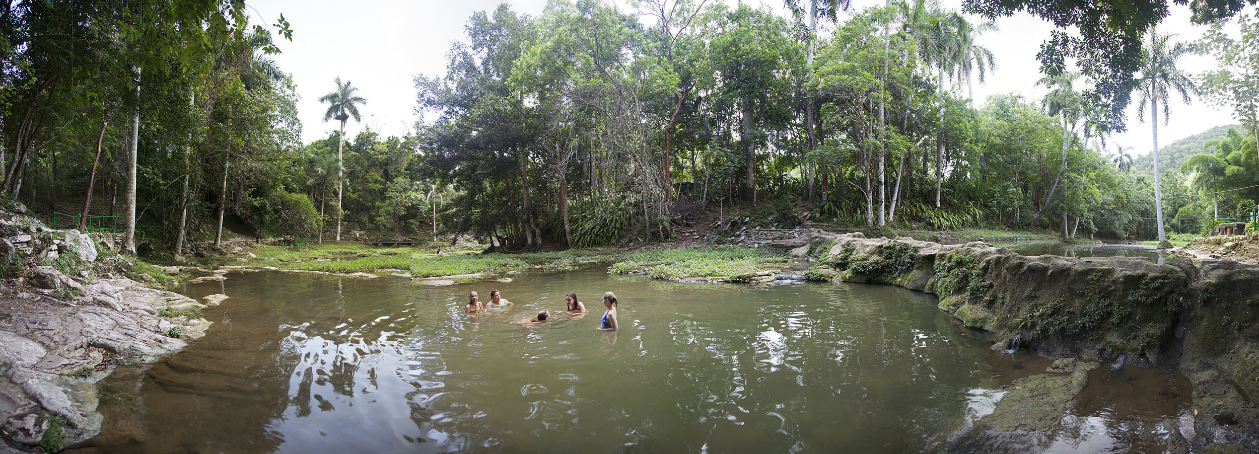 Cuban Swimming Hole (I wash off the ashes of my mother in the water of her country)