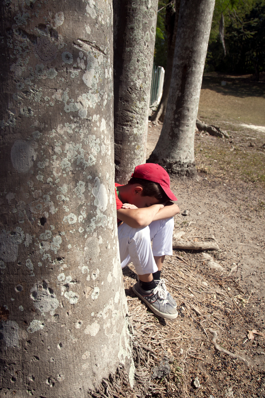 Little Boy at Baseball Game