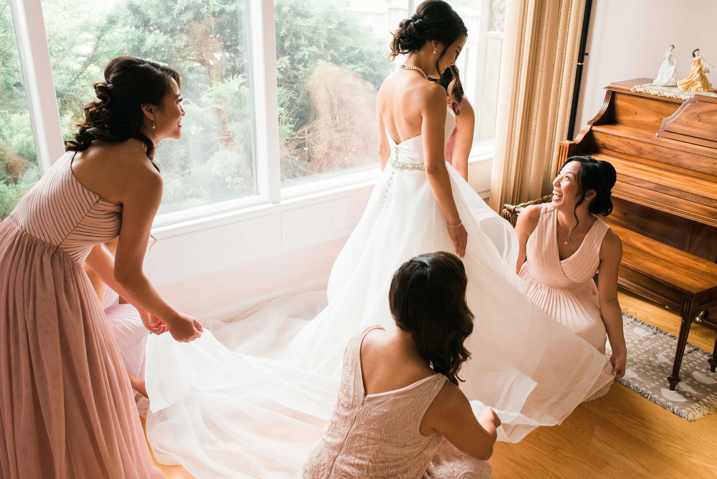 Brides getting ready
