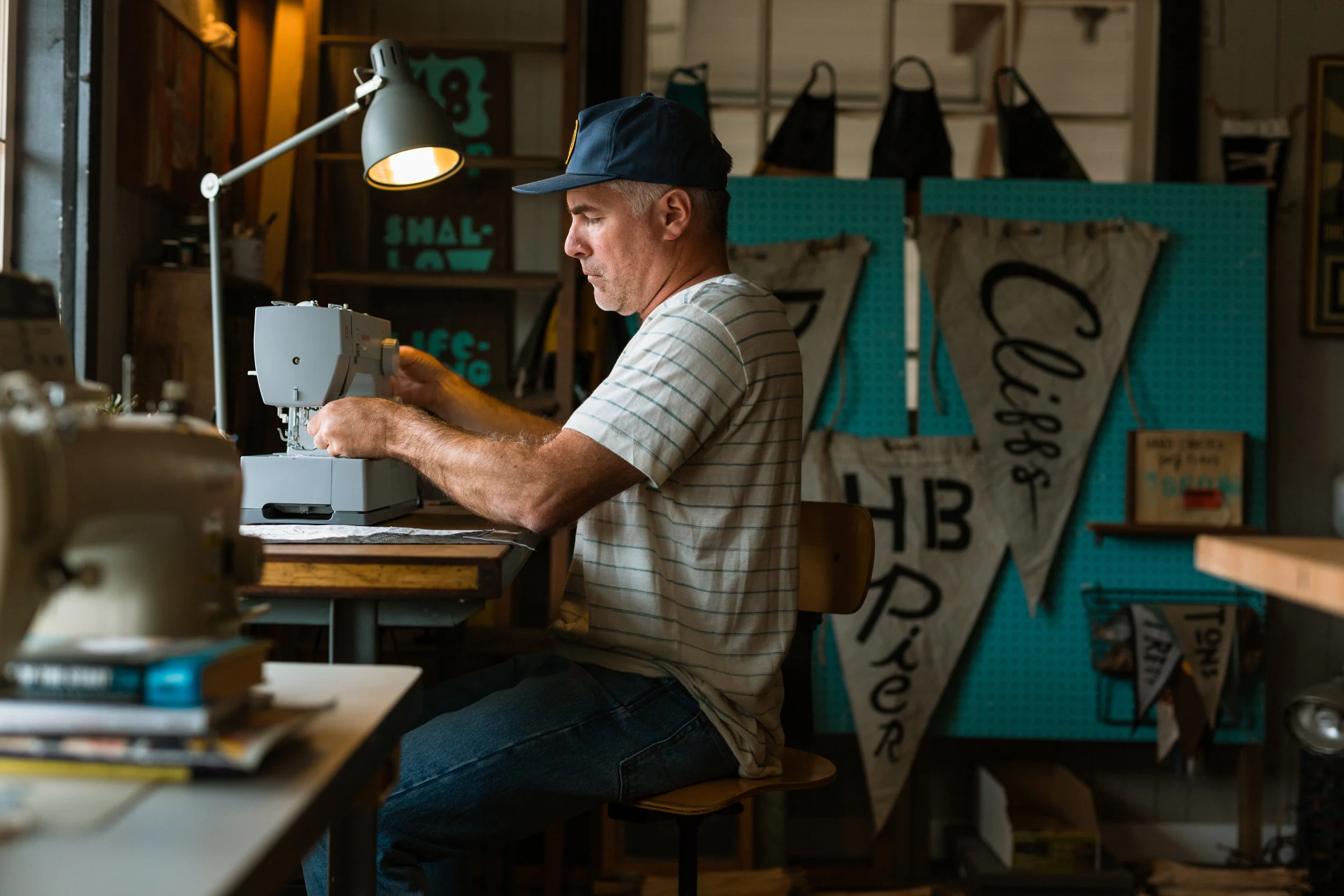 Scott at work in the studio.