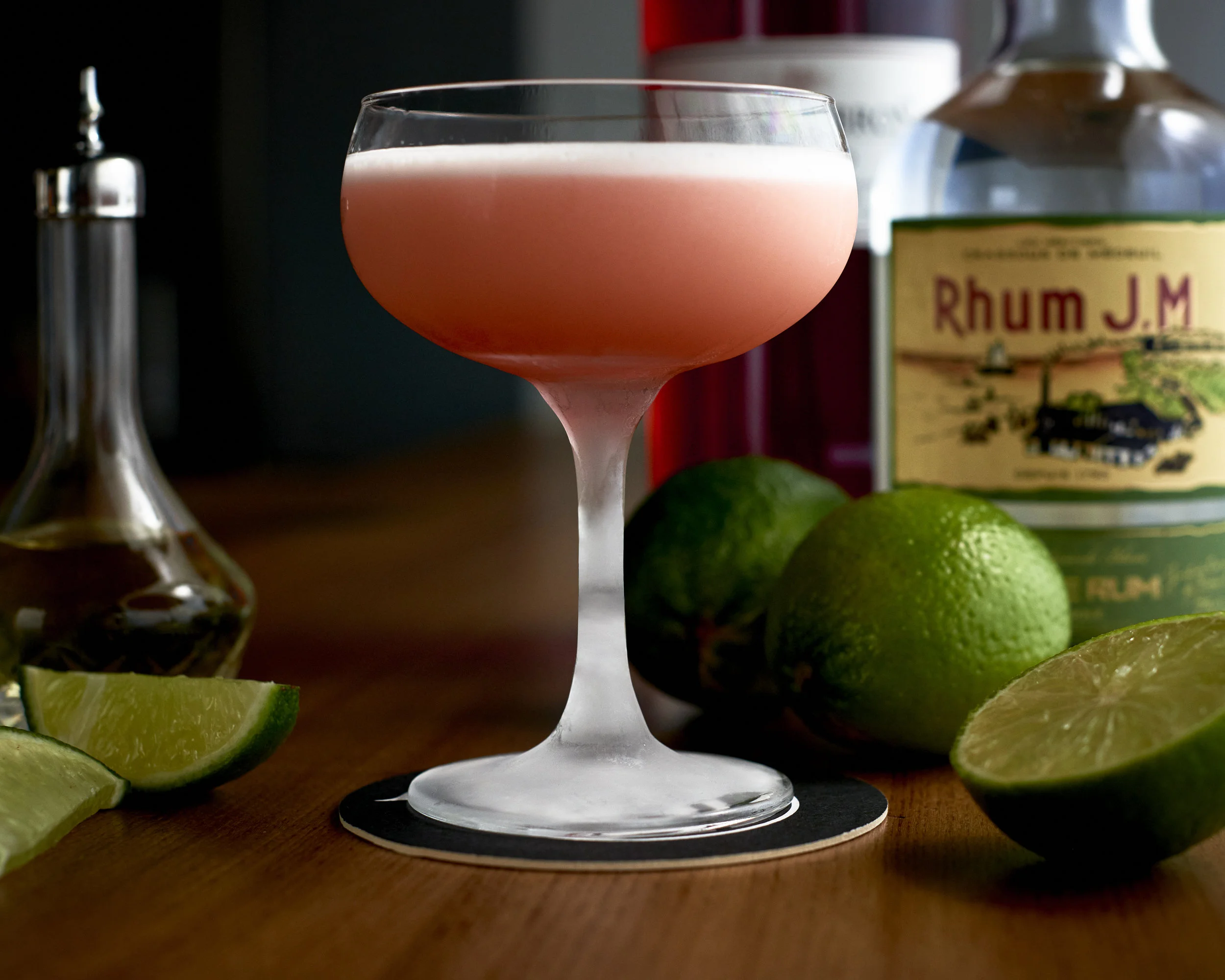 ABV in San Francisco, peachish drink in a coupe glass