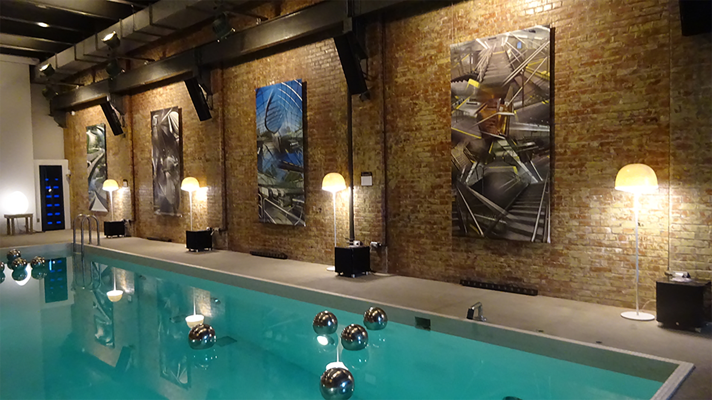 The Subway Series , 2016, 4 Digital prints on banner material, installation shot, 49 x 96”