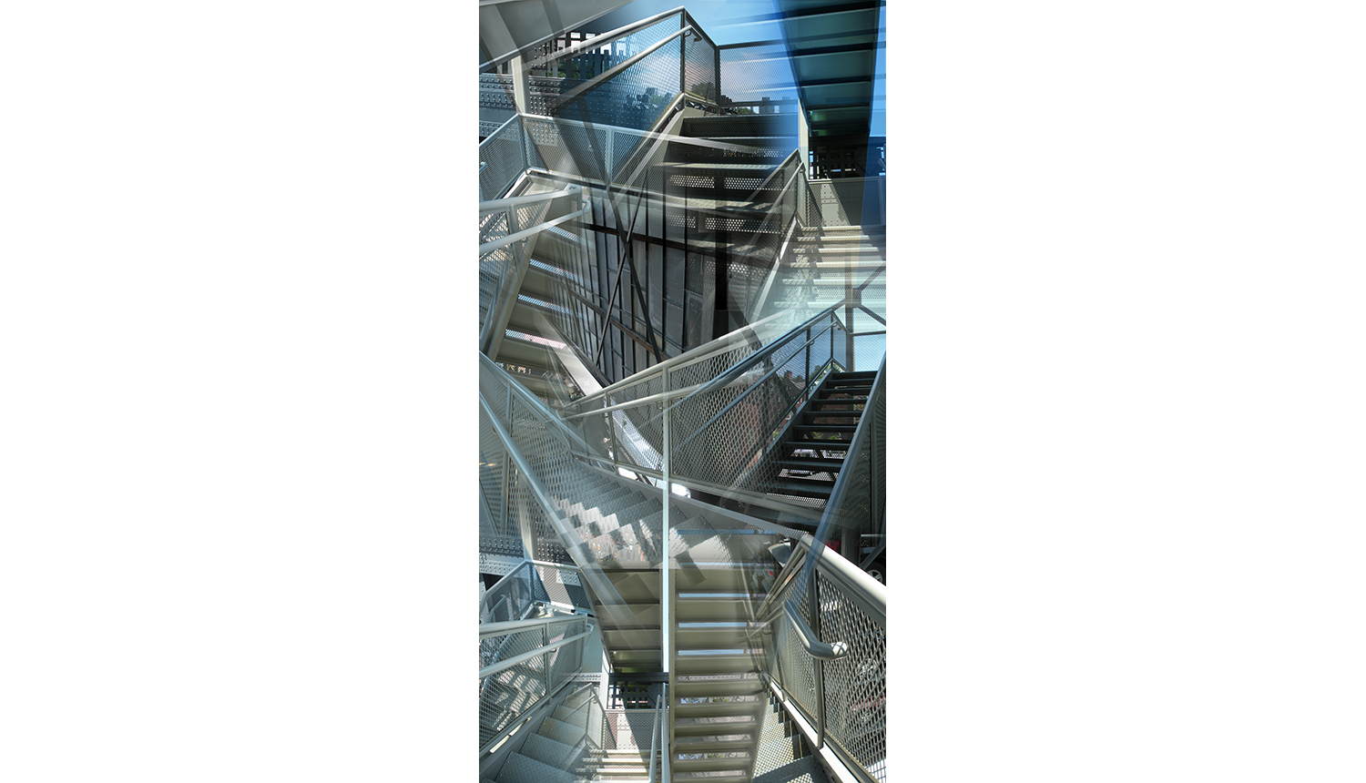   High Line Three (L’escalier) , 2009, Digital C print, 26 x 50” 