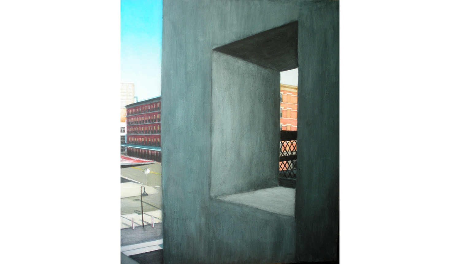   High Line View One,  2010, Acrylic on board, 16 x 20” 