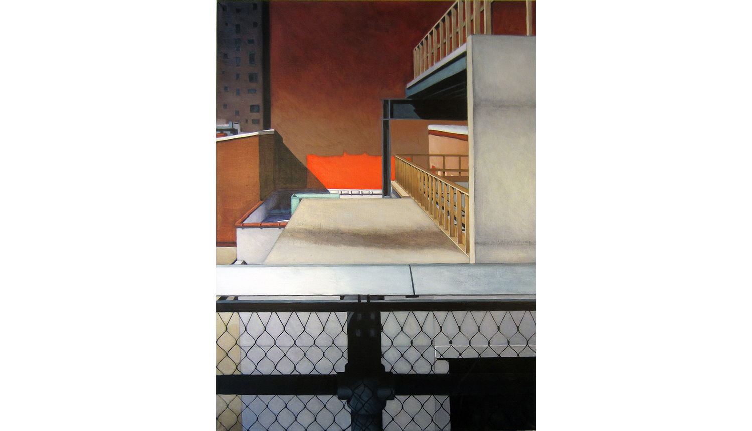   High Line (View Four),  2011, Acrylic on linen, 30 x 40” 