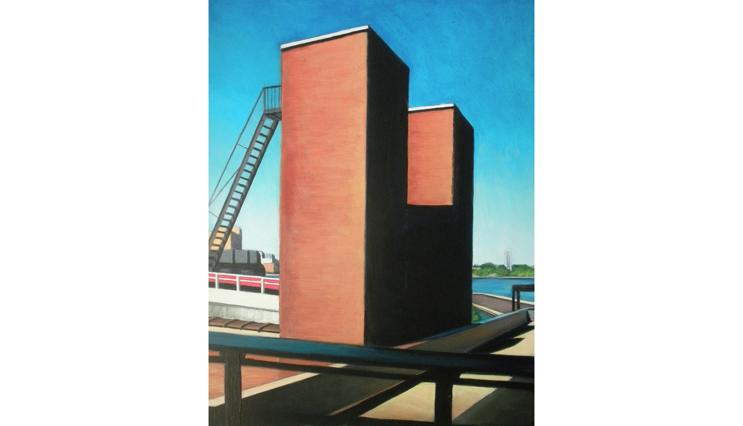 High Line View Three, 2010, Acrylic on board, 16 x 20”