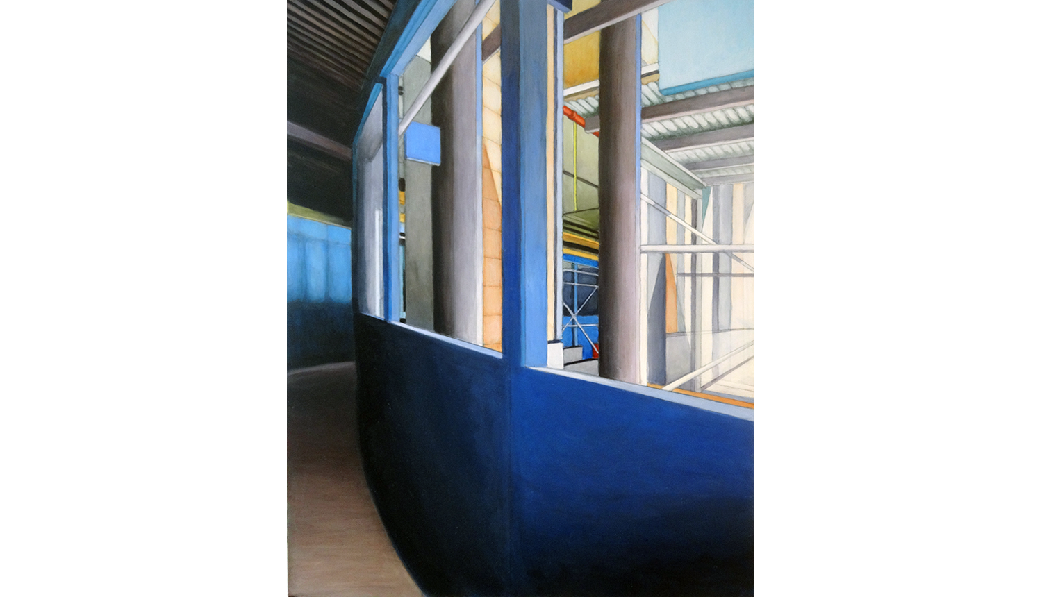 Construction, 2011, Acrylic on board, 18 x 24”