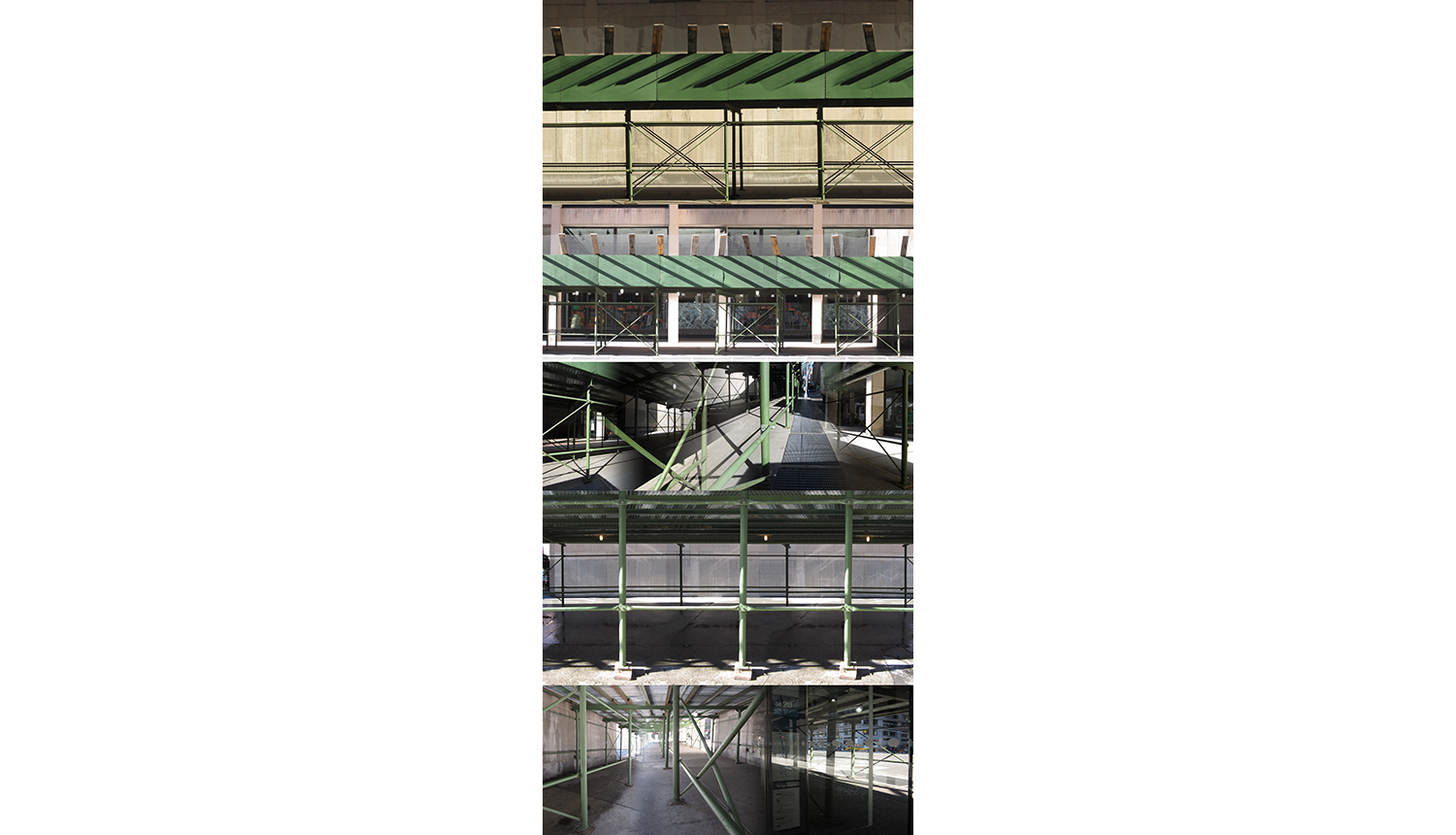 Green Scaffolding , 2012, Digital print on sintra, 48 x 21”