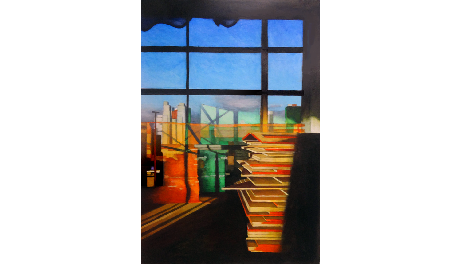 Hudson Yards 11, 2015, Acrylic on paper, 18 x 27”