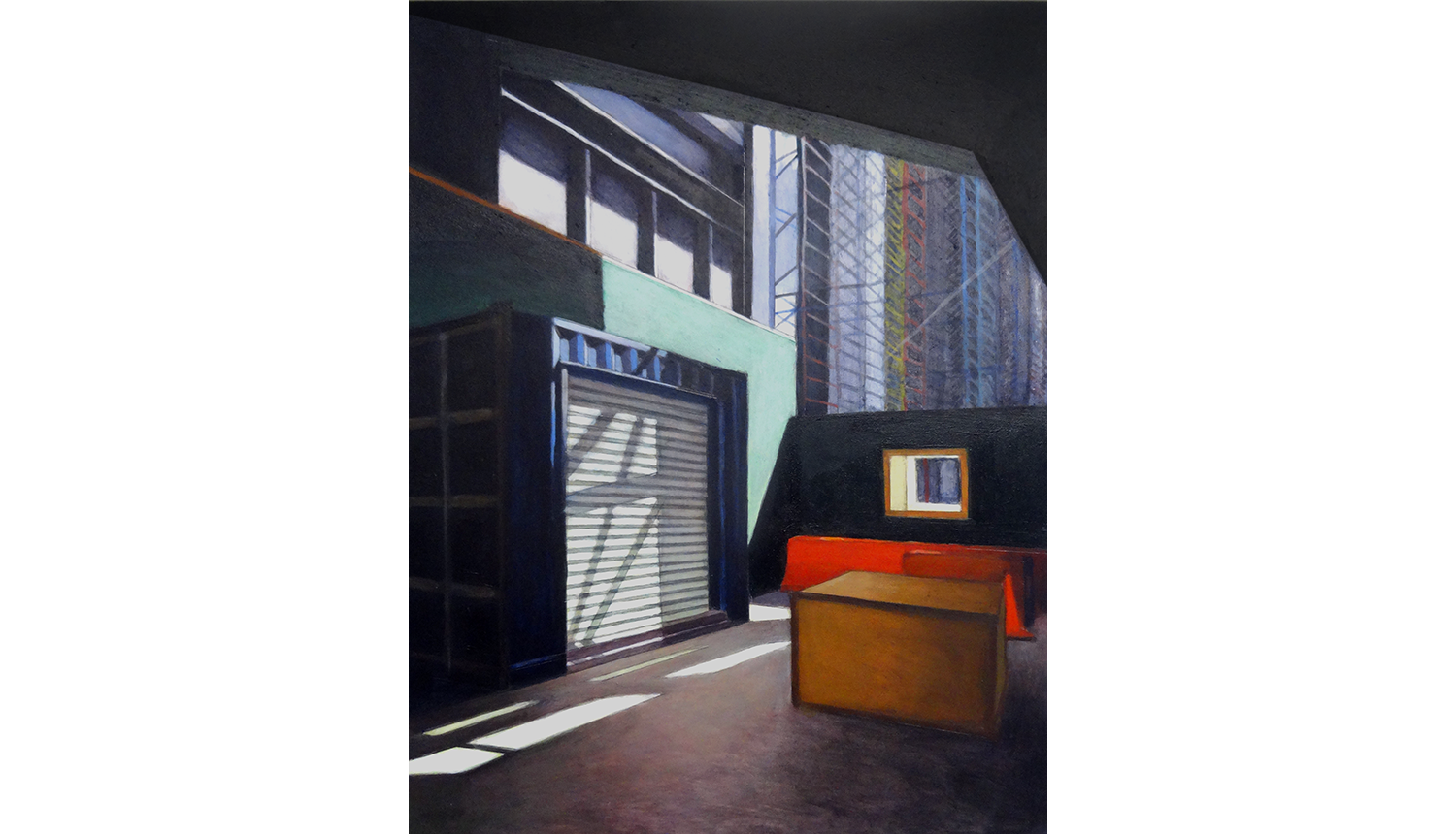   Hudson Yards 9, 2015 , Acrylic on board, 12 x 16” 