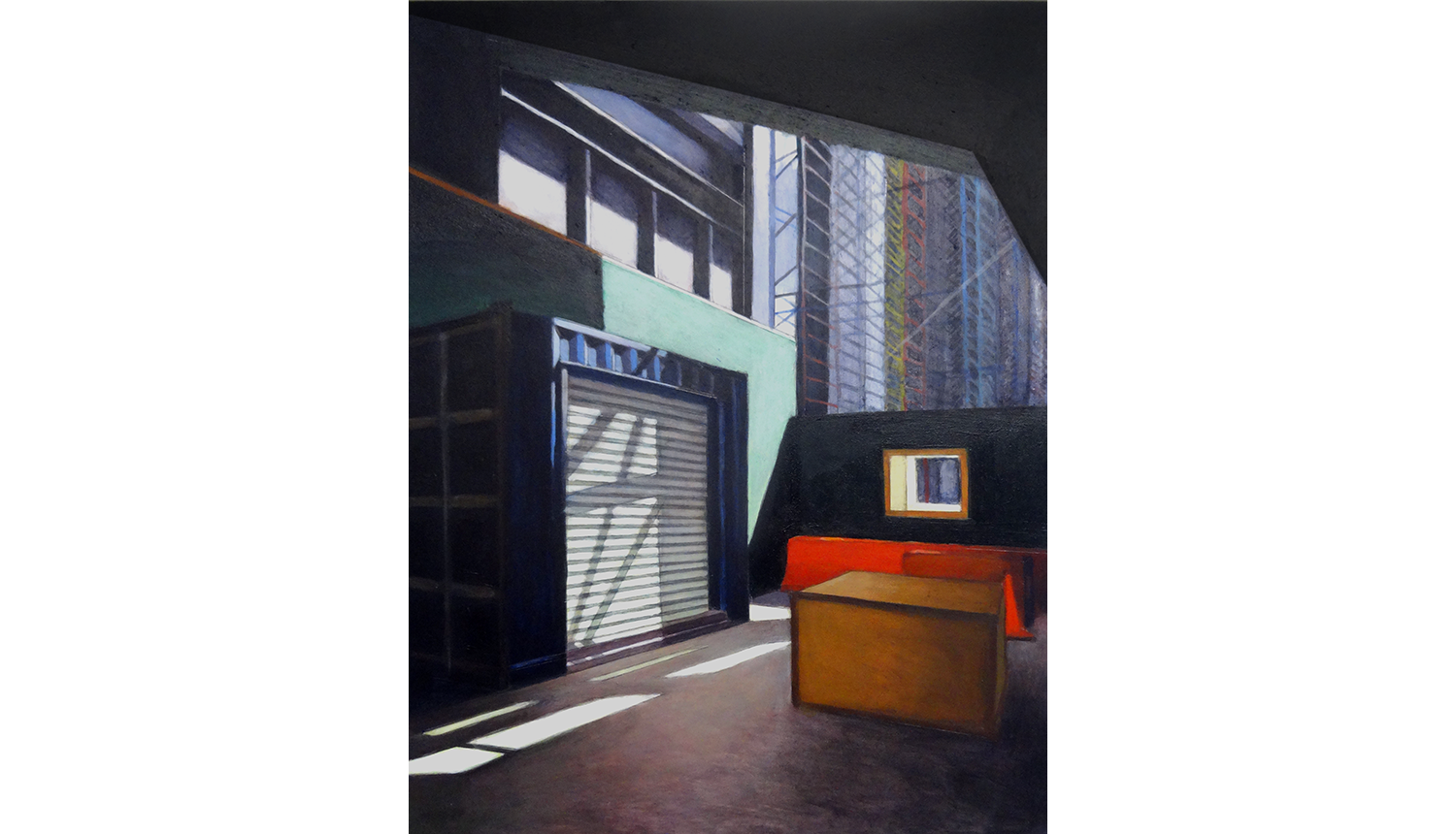 Hudson Yards 9, 2015 , Acrylic on board, 12 x 16”