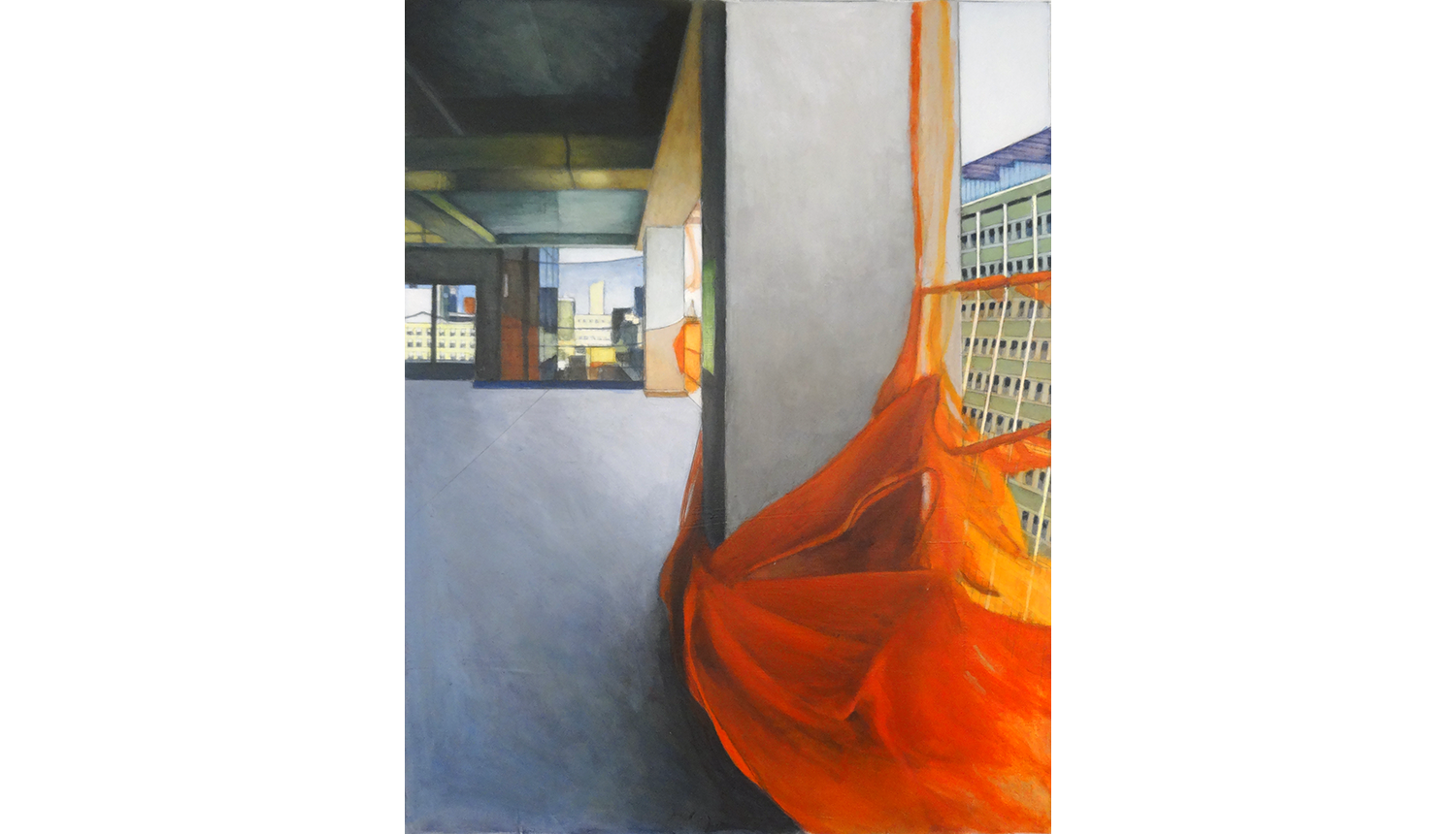 Hudson Yards 4, 2015, Acrylic on paper, 18 x 24”