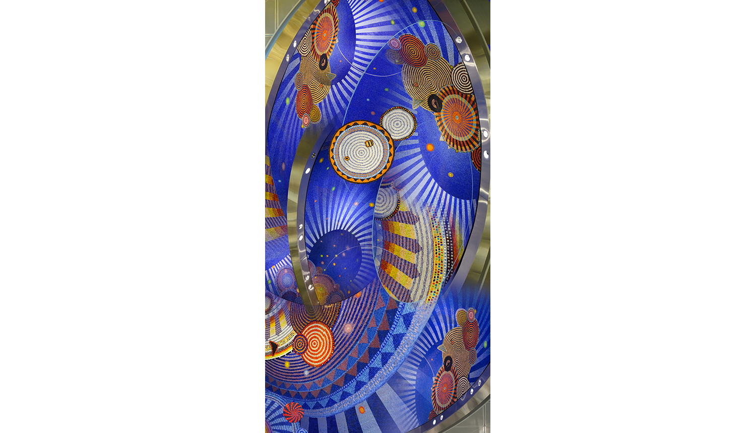 34th Street Station (After Xenobia Bailey) , 2017, Digital print, 48 x 96”