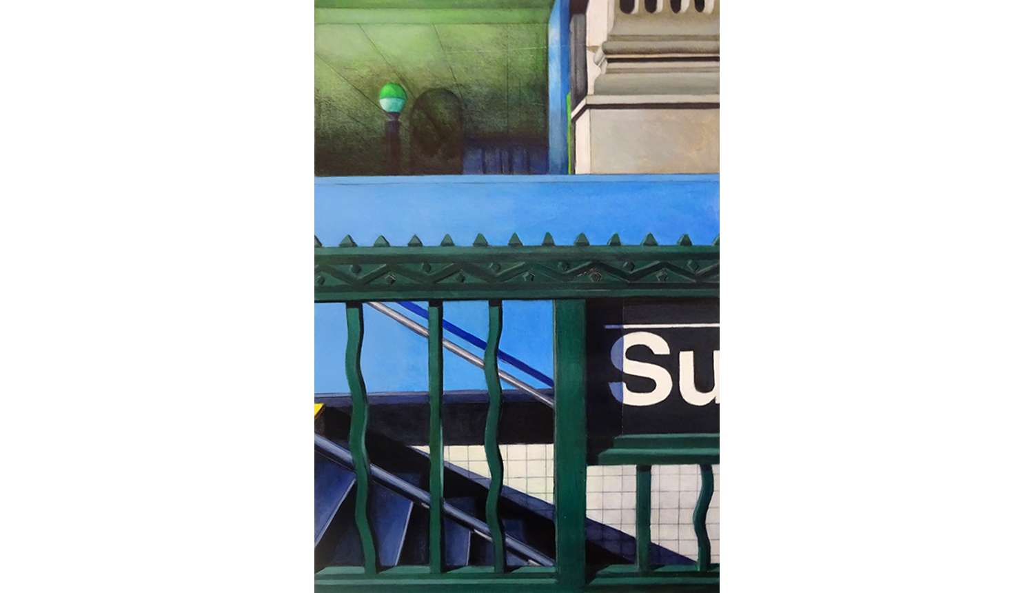 Subway , 2018 Acrylic on paper 12 x 18”