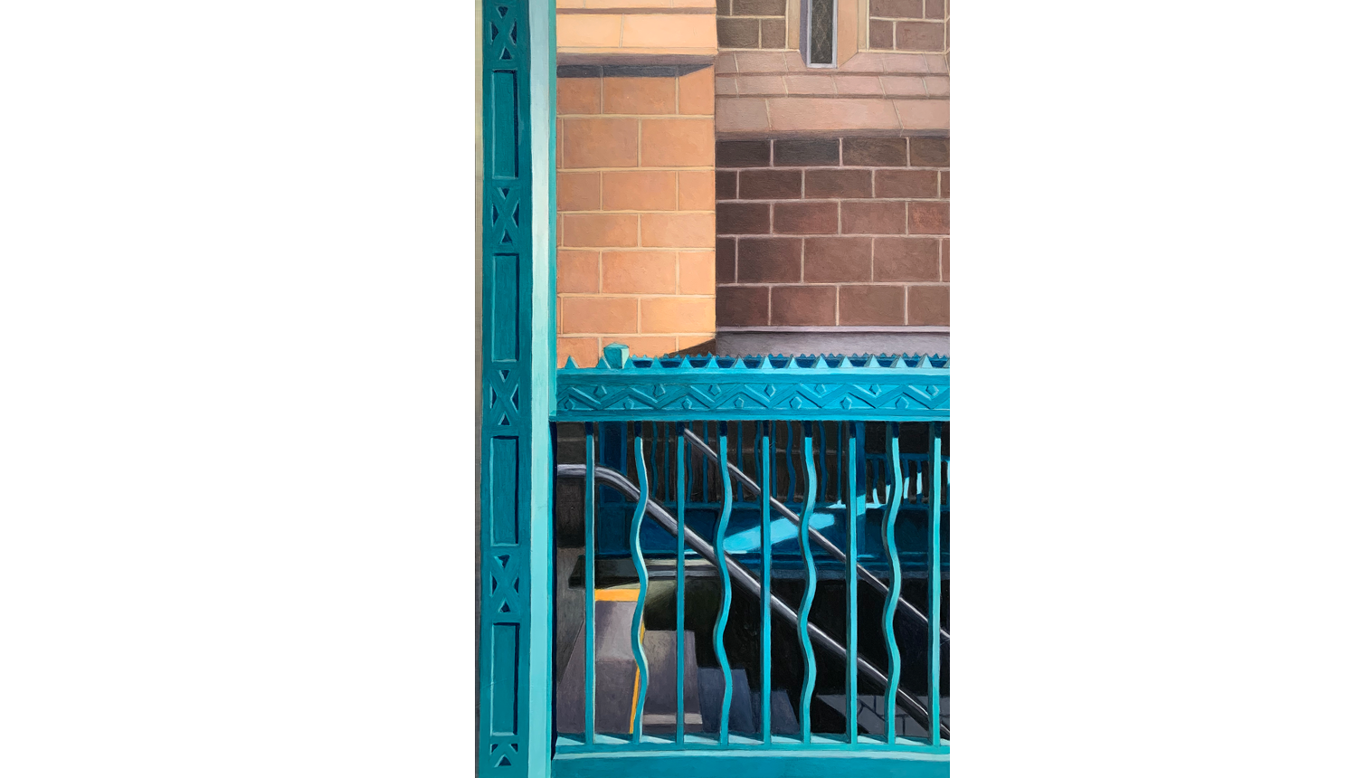 13th Street Station , 2021 Acrylic on paper 15.5 x 20.75”