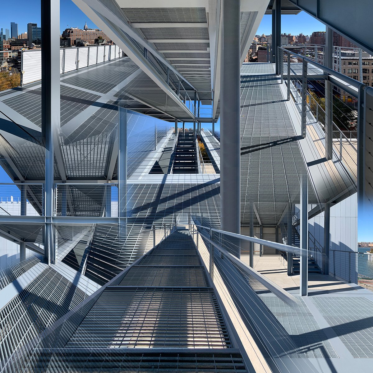   Whitney Exterior Stairs , 2023 Digital photomontage, 40 x 30 inches. 