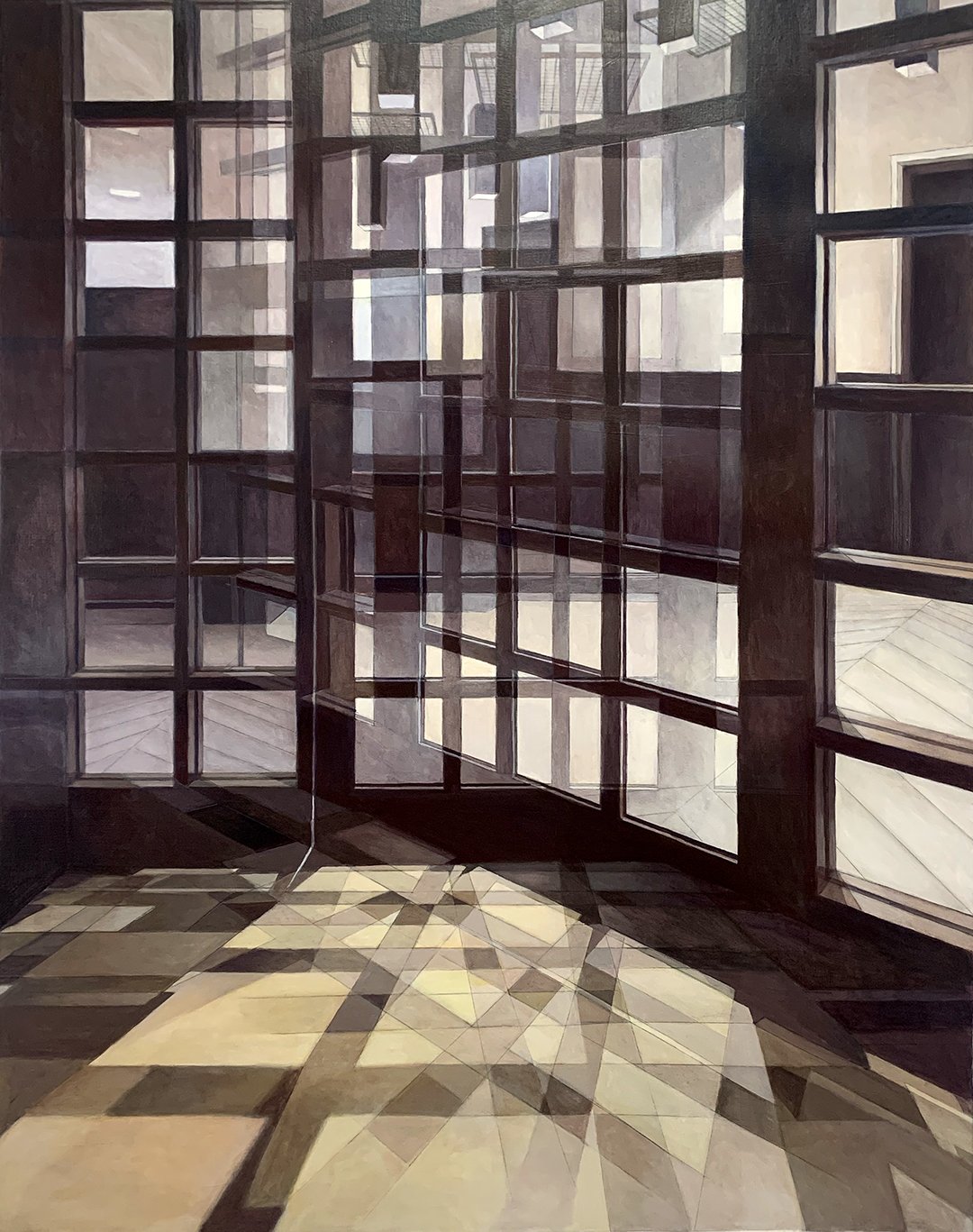   Light on the Darkness , 2026 Acrylic on paper, 34 × 25.5 inches 