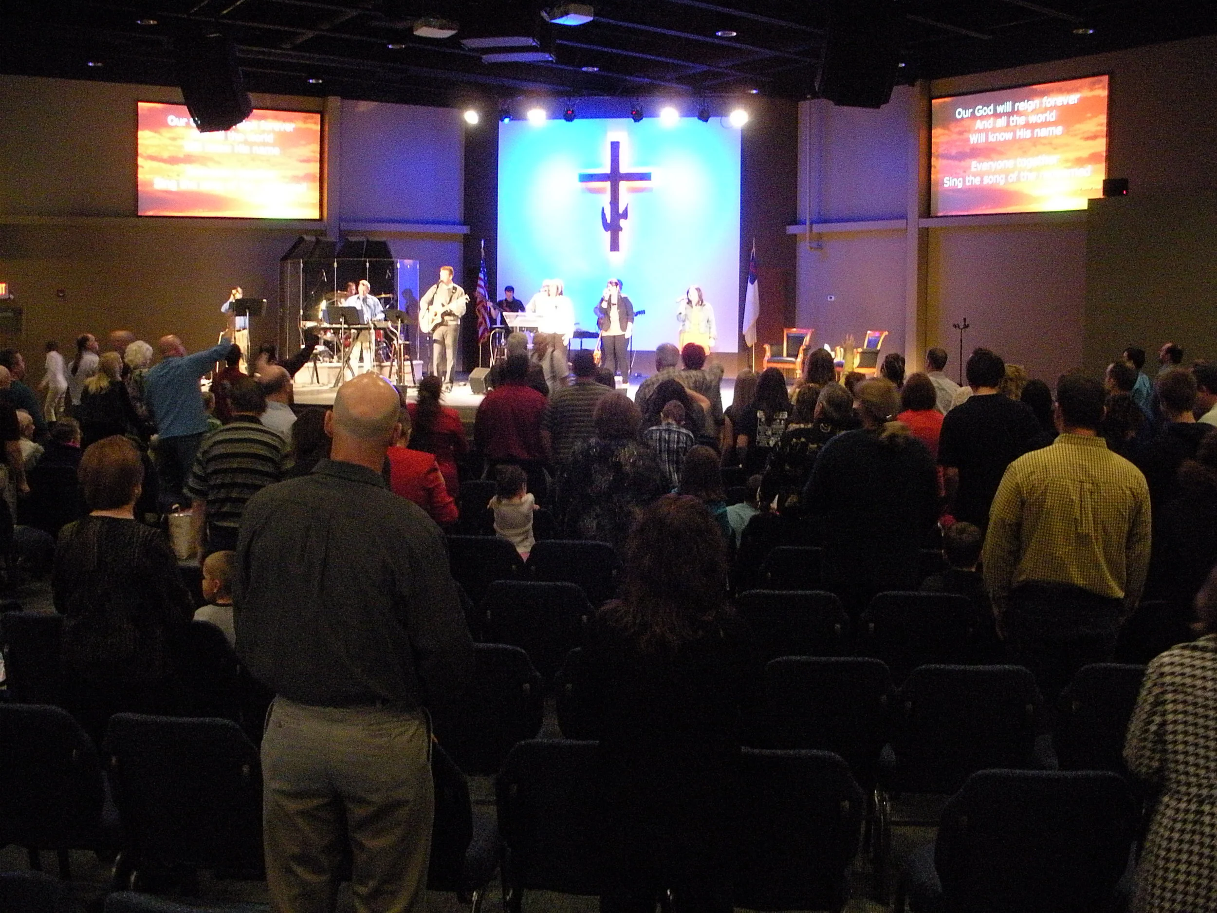 Complete church audio system installation at Heartland Church in Sharpsville Indiana featuring professional sound reinforcement system