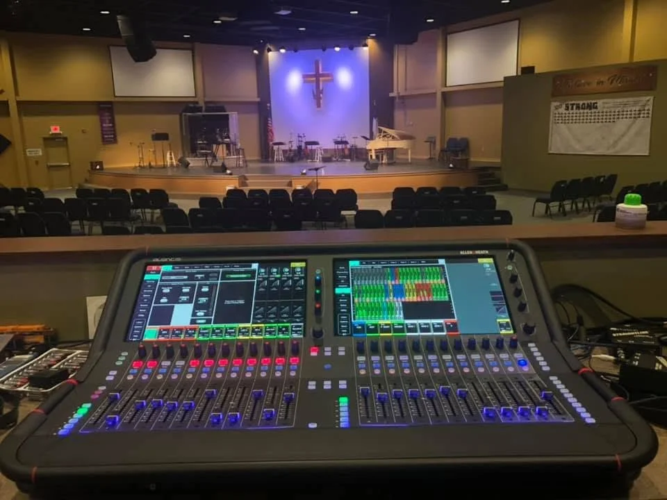 Allen and Heath Avantis digital mixing console installed at Heartland Church in Sharpsville, Indiana