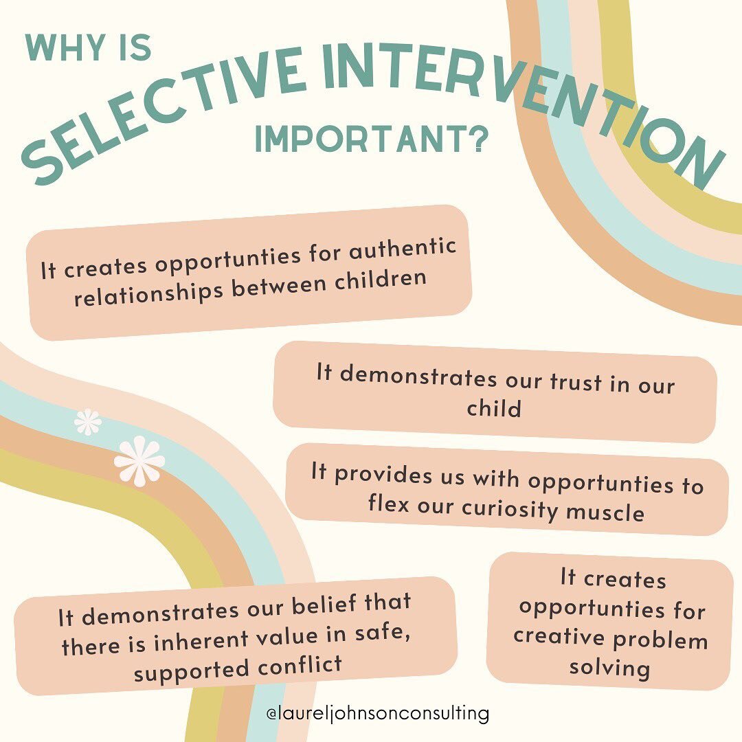 Selective intervention is a cornerstone to Magda Gerber&rsquo;s Educaring approach. It supports kiddos (and their caregivers) in SO many ways.
⠀
Swipe through to learn more about some of the main benefits of selective intervention!