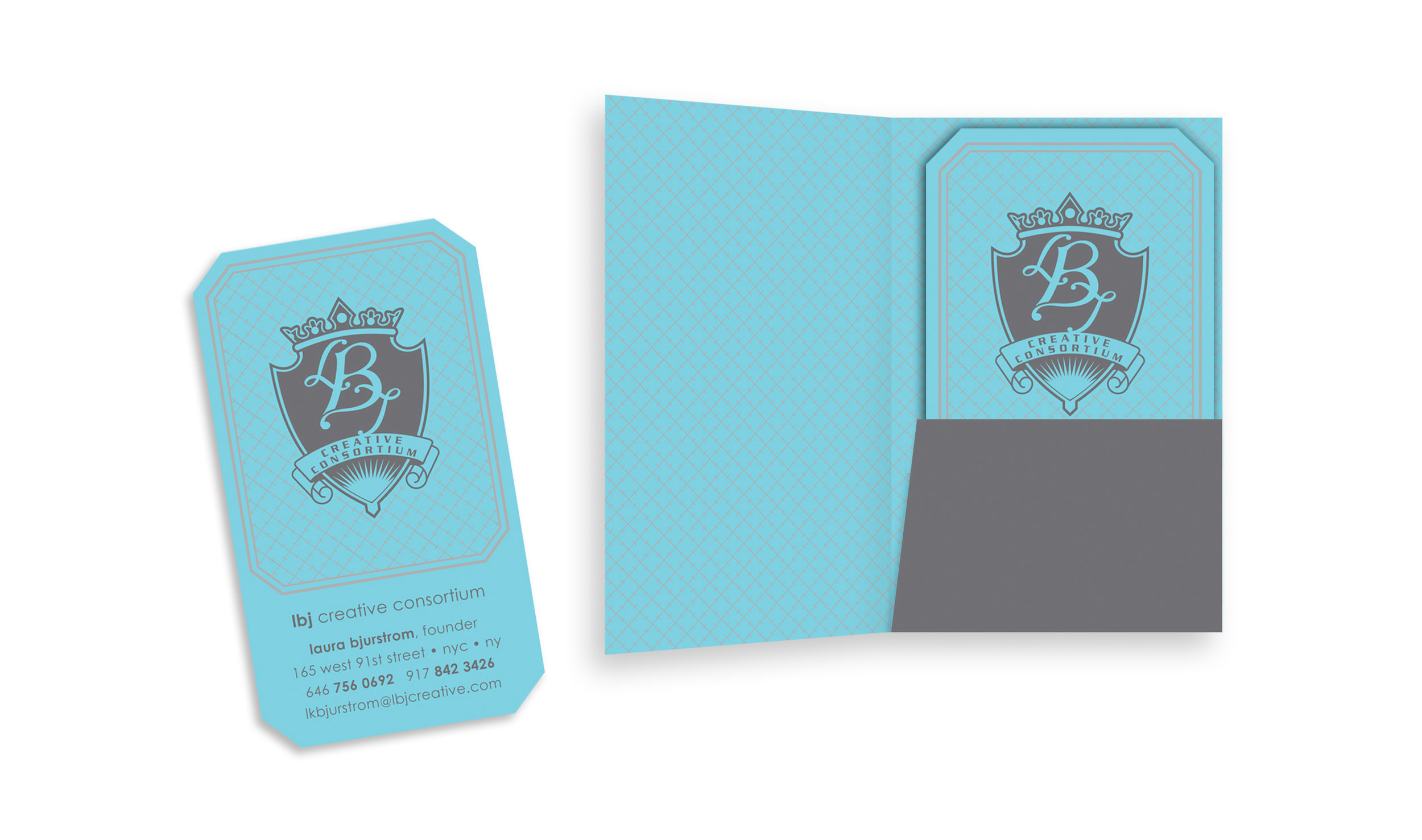 LBJ Business Card and Custom Folder