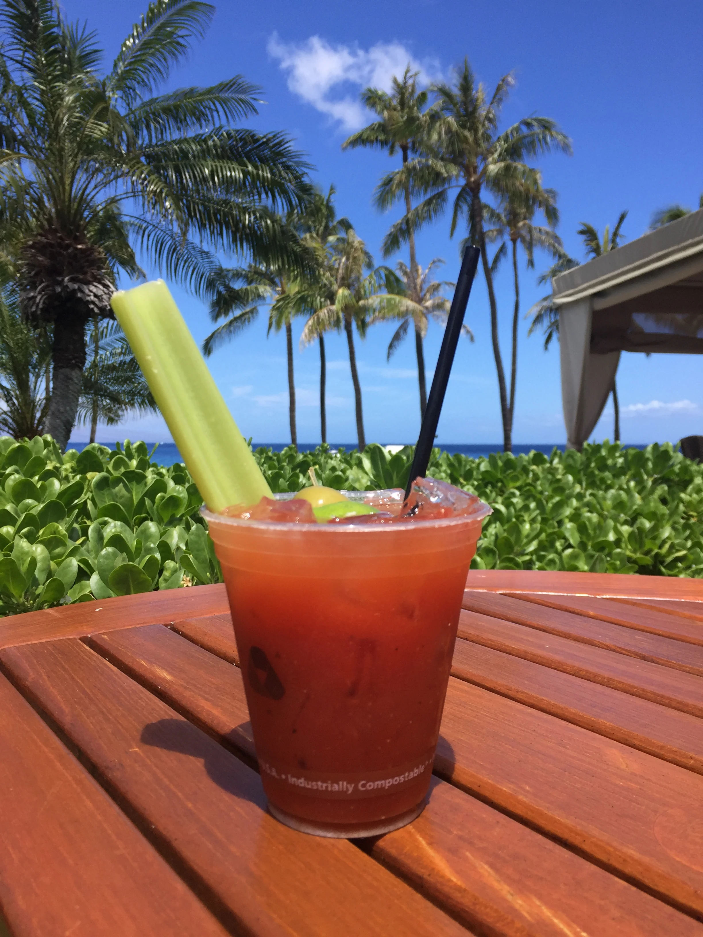 Standard Bloody Mary from the Westin, Maui's pool bar. I had quite a few of these as well!