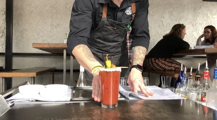 Table-side Bloody Mary Cart at 1909