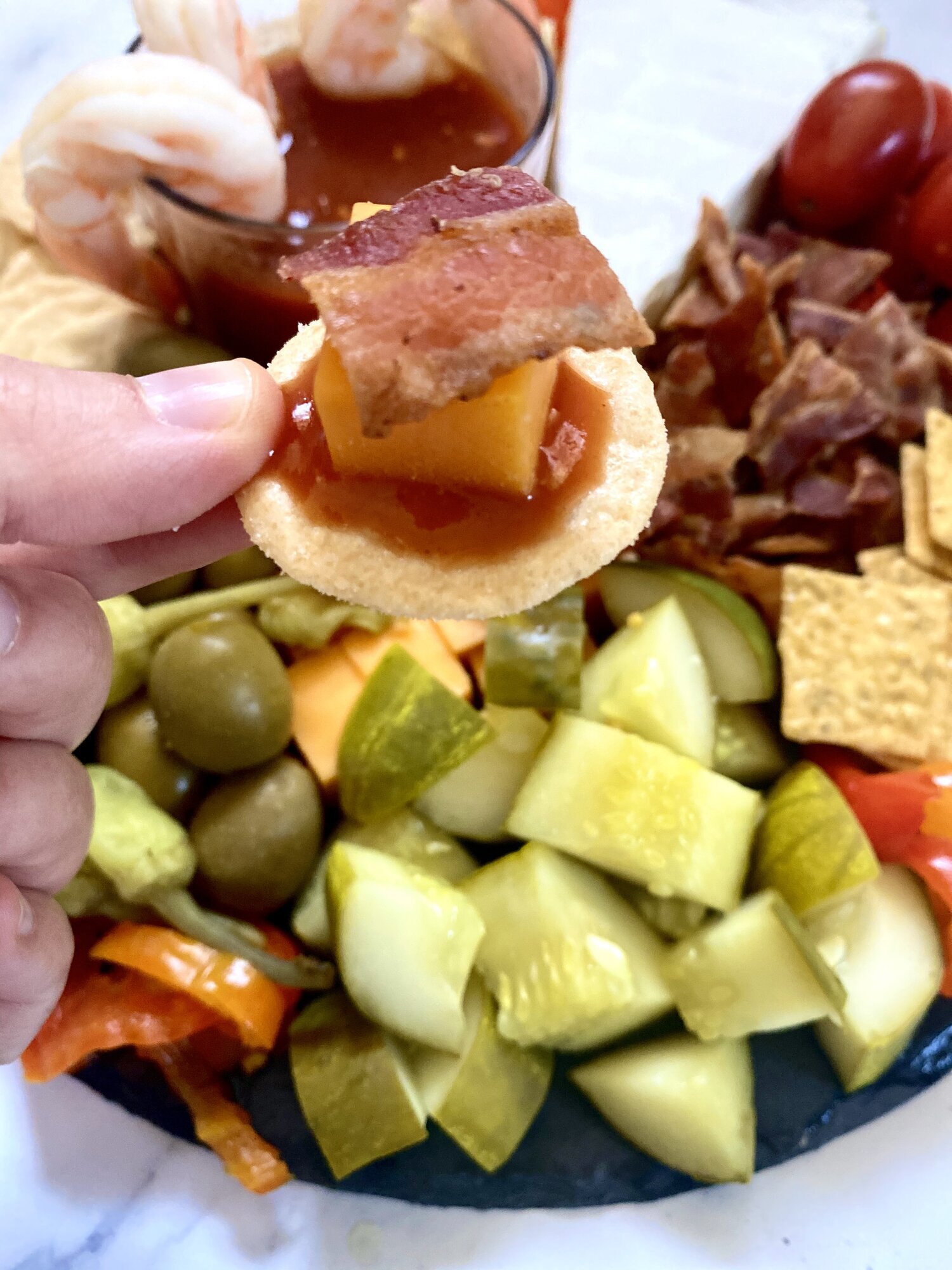 Deconstructed Bloody Mary Charcuterie Board