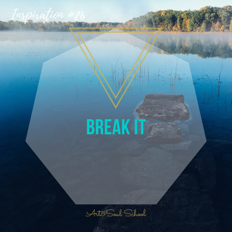BREAK IT Beyond the sea, there is a place that we call heaven but it is not endless. In your imagination reality and divine reality are often mixed up. You are called to break the rules and see the ocean as the neverending heaven and then you will understand how far you have come to make this wonderful life on earth happen.