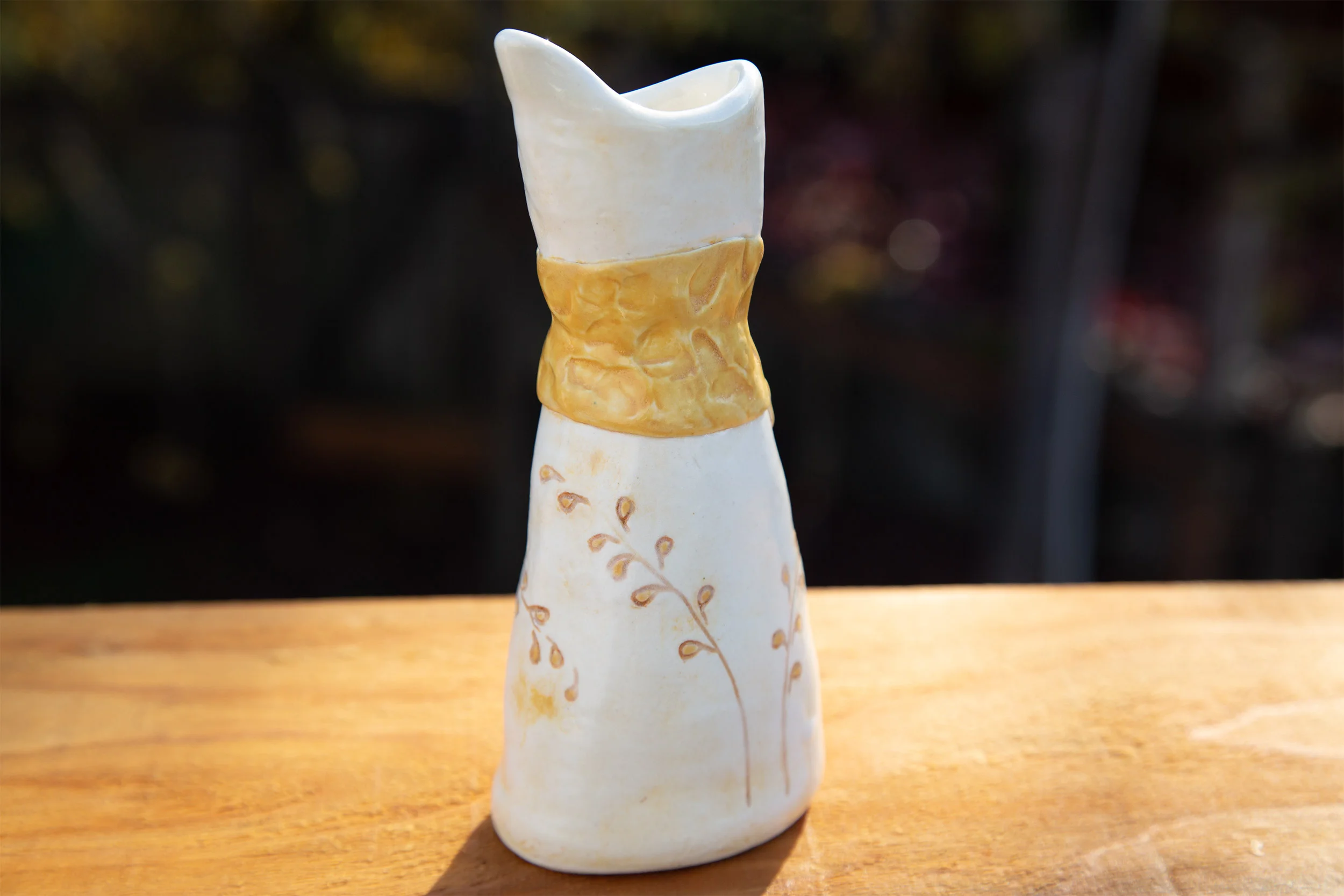 Ceramic Sake Bottle with 2 Sake Cups - Rebecca Gerendasy Clay - Art