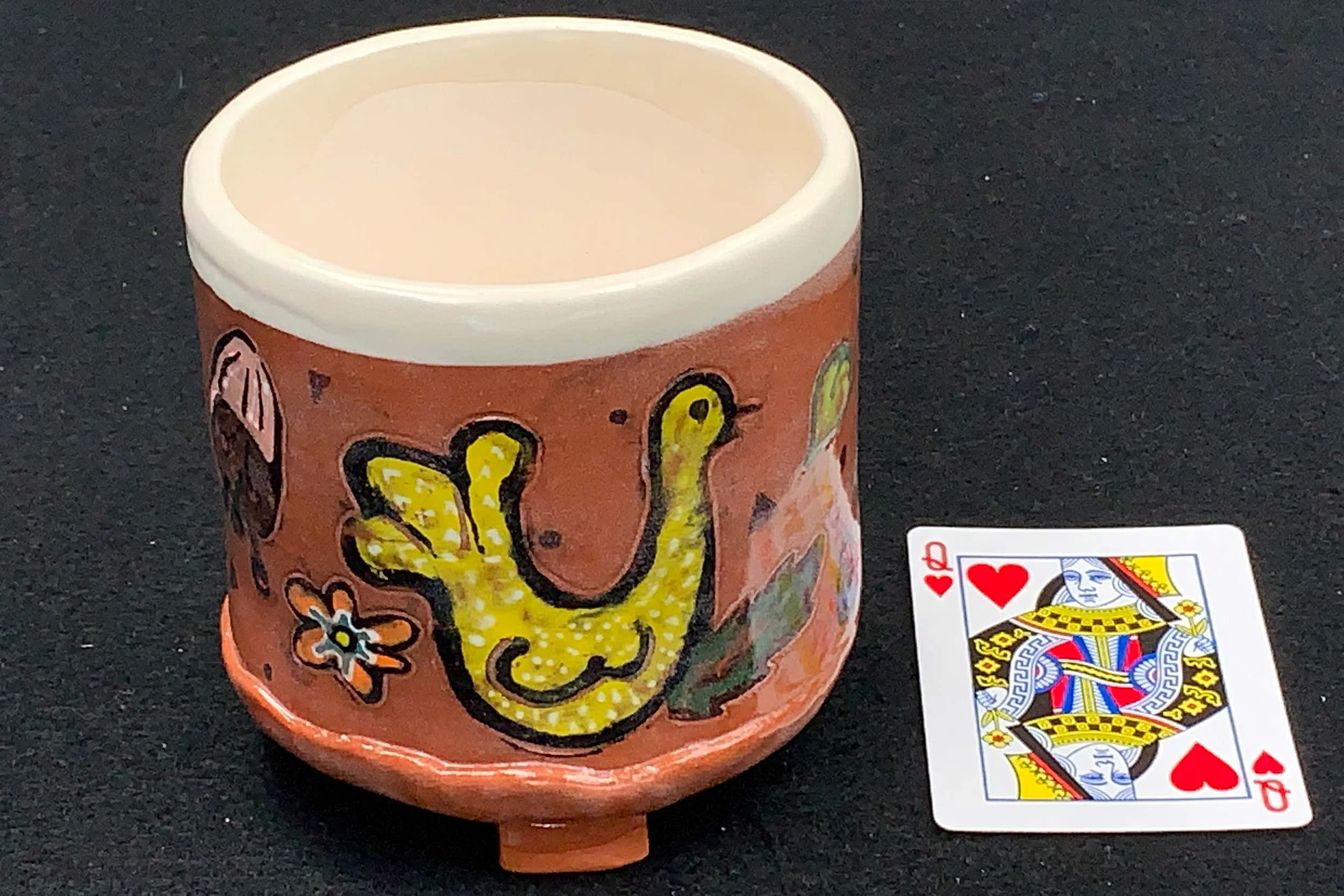 Yellow Bird on a Spring Day Planter - Rebecca Gerendasy Clay - Art