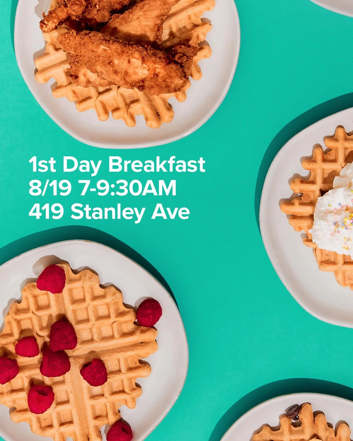 Let us help you start your first day of school the best way: with a good breakfast!

Come out to 419 Stanley Ave for bacon, eggs, pancakes, and coffee!