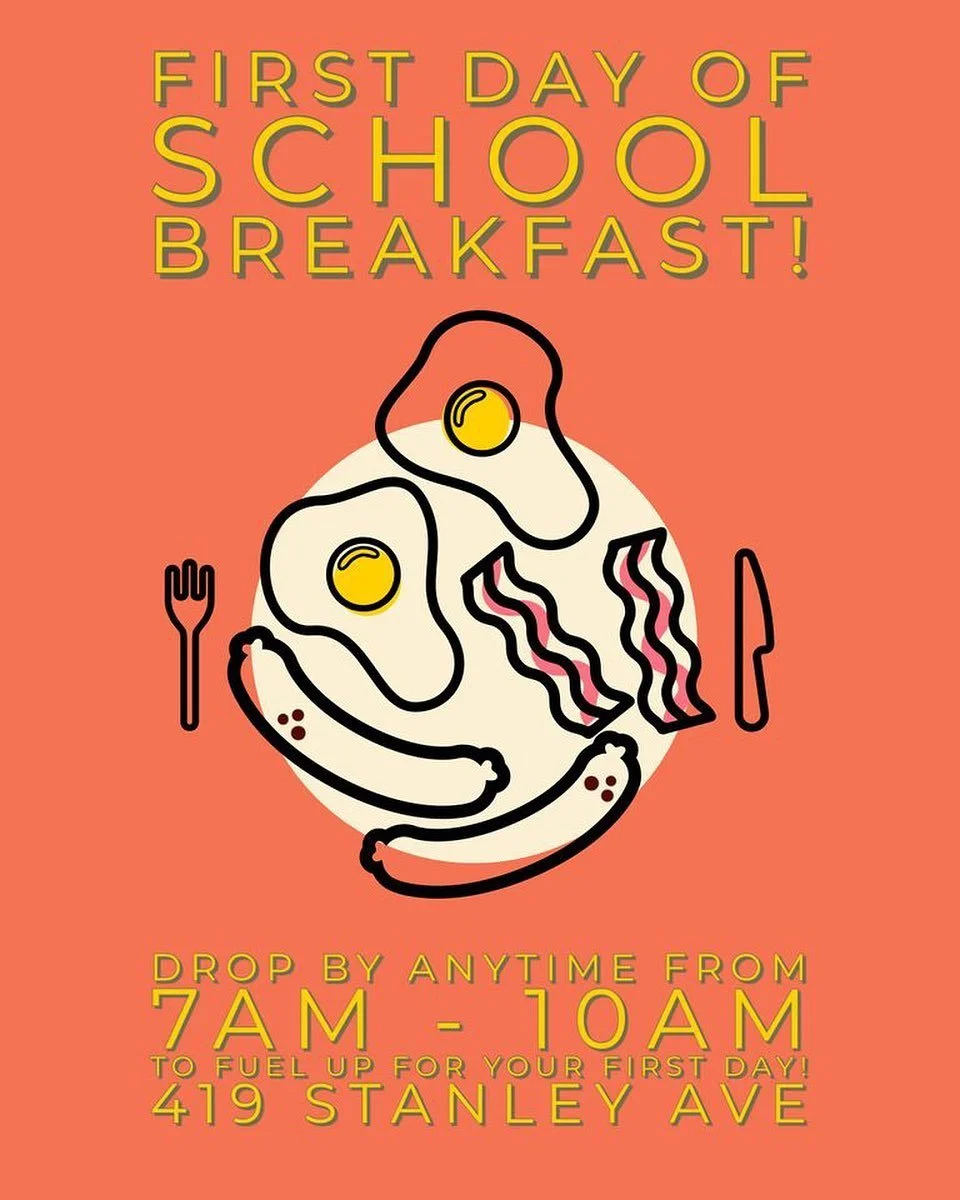 FREE BREAKFAST!

We want to help you get your school year started right, so come by on 8/21.