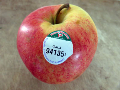 A 5-digit number starting with 9 for fresh fruit and vegetables.