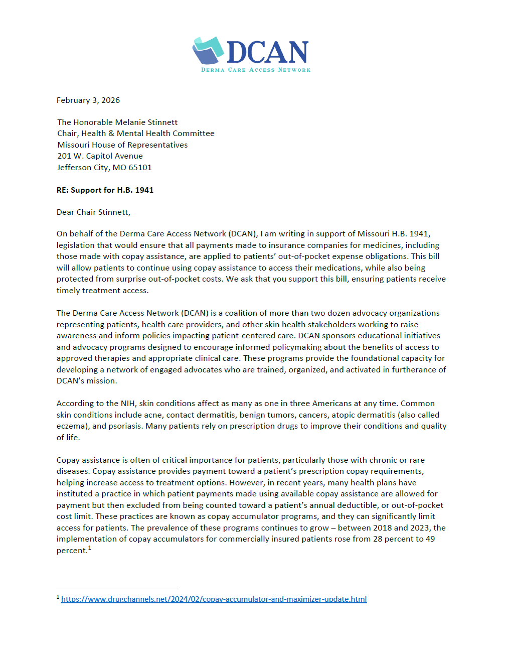 Support for Missouri HB 1941 