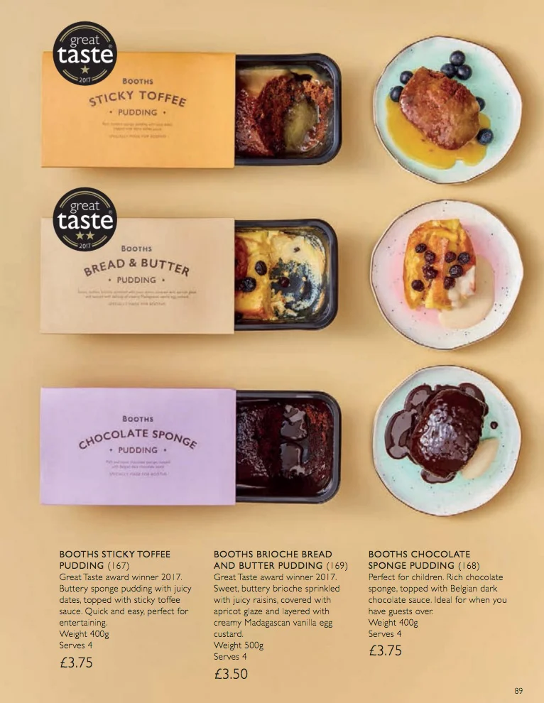 Booths Christmas puddings