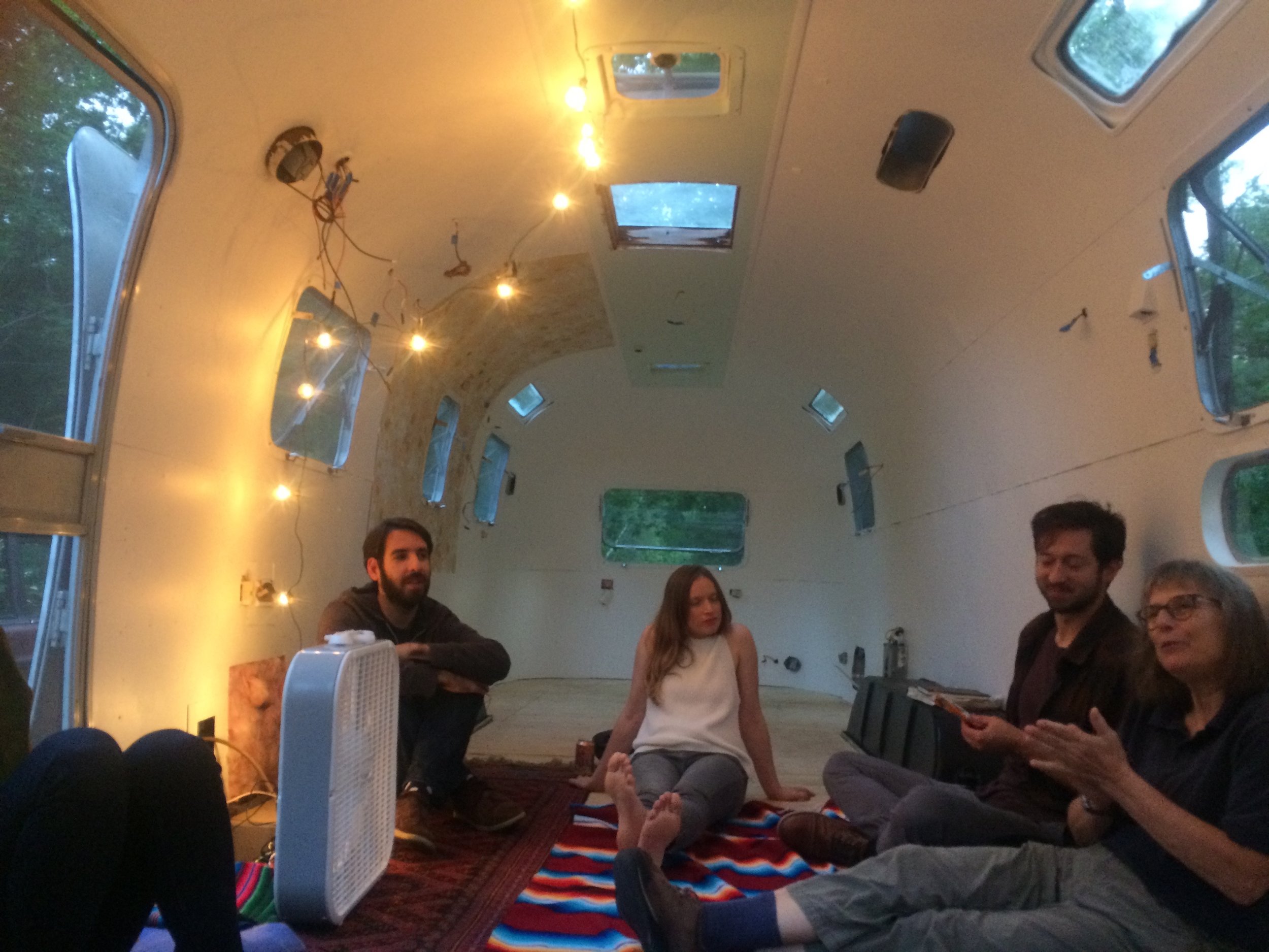  First Portland Radio Club meeting in the unfinished, but floored, Airstream! 