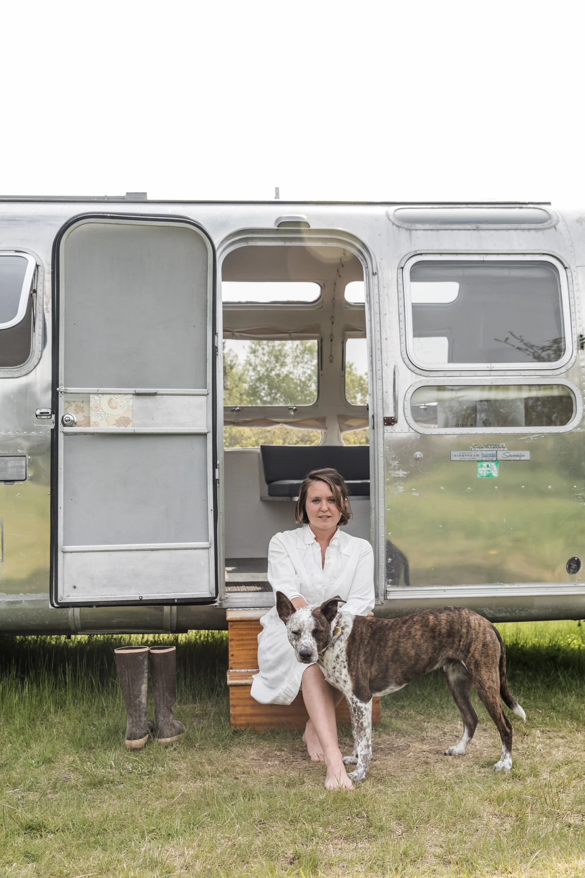 Galen, lead producer and founder of TFC, with her dog, Zed. Photographed by Greta Rybus for The First Coast, 2018.