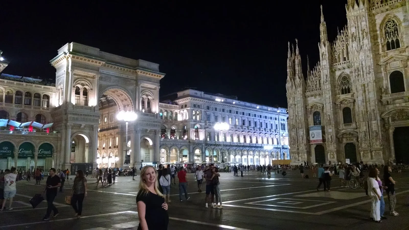 In Milan at 8 months pregnant. Baby's made of gelato, so we gave him an Italian name.