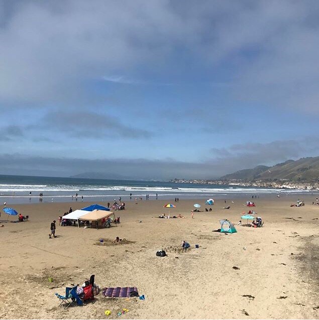 Morro Rock is a favorite surf destination in our family.