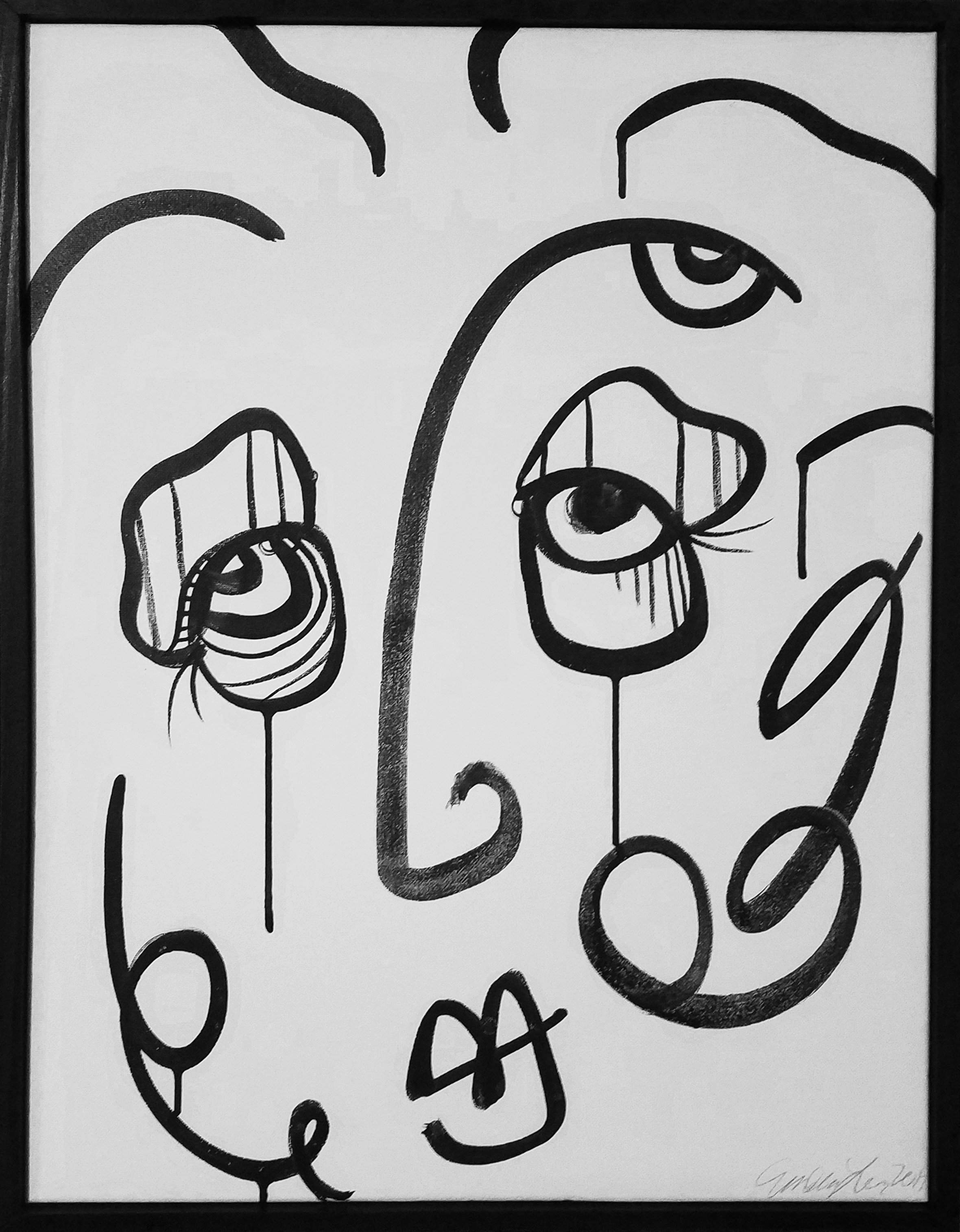 Untitled 18x24” Acrylic paint on canvas, 2017
