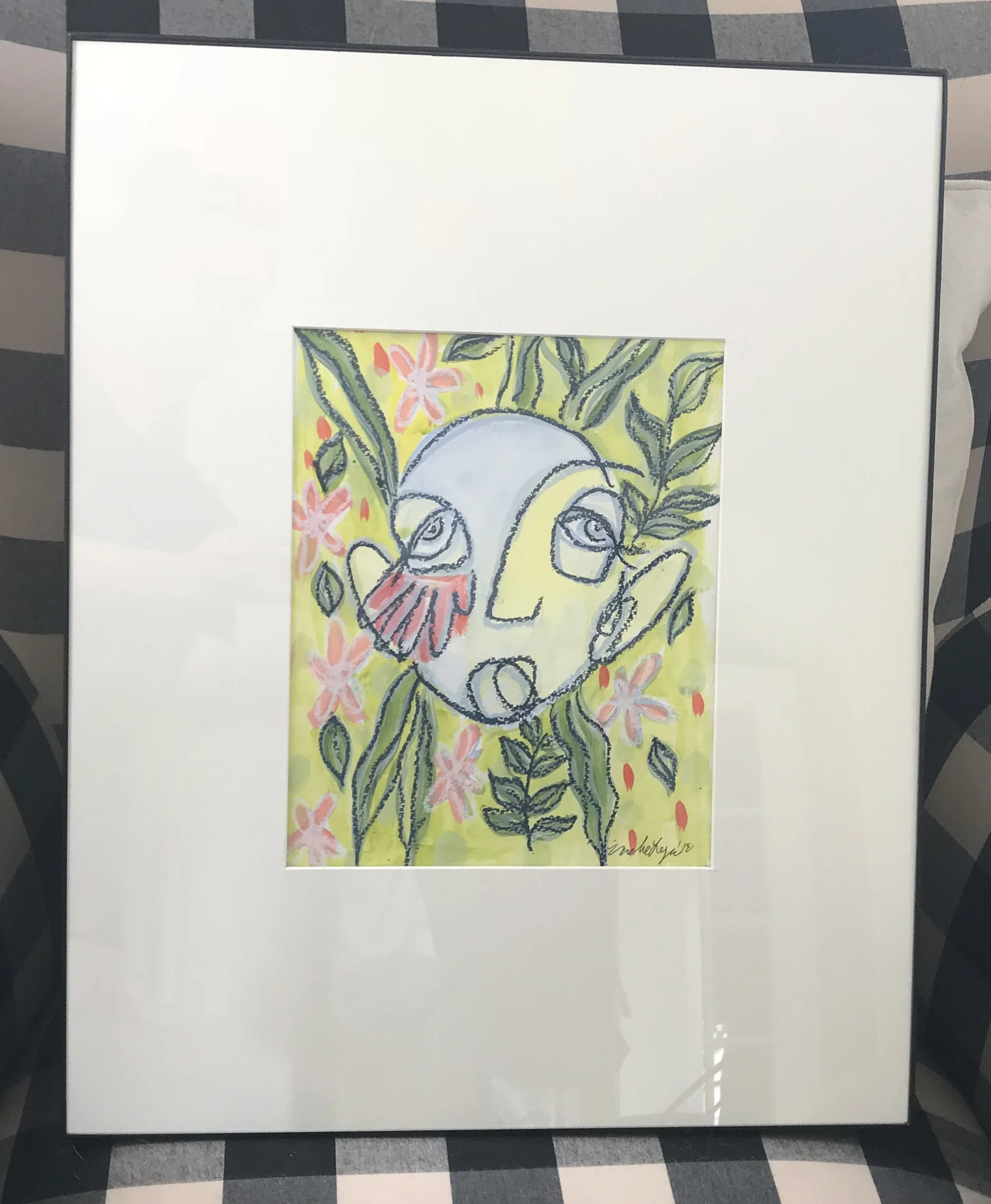 Untitled 8x10” Acrylic paint and oil pastel on paper, 2018